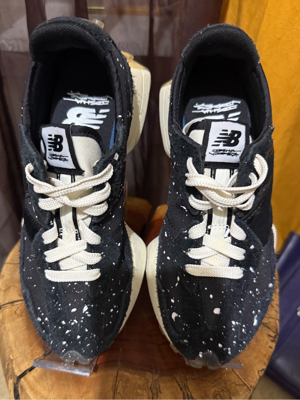 New Balance 327 MS327JSV Black Splatter Size 4 women 5.5